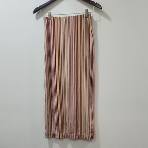 Reformation Striped Pencil Skirt in Red and Cream